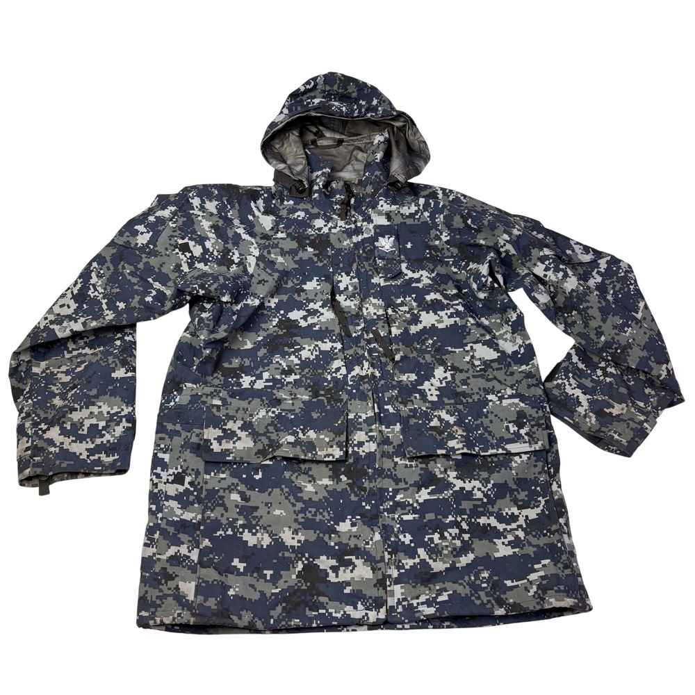 US Navy Digital Camouflage Gore Tex Parka Jacket Mens Size Small‎ 2b1
